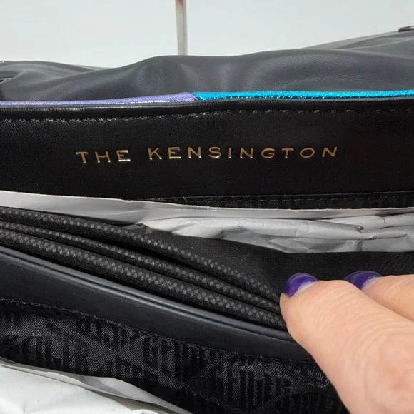 Kurt Geiger London XXL Kensington Bag Rainbow Metallic Leather Eagle Head NEW - Picture 8 of 14